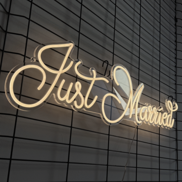 Napis Just Married Neon LED