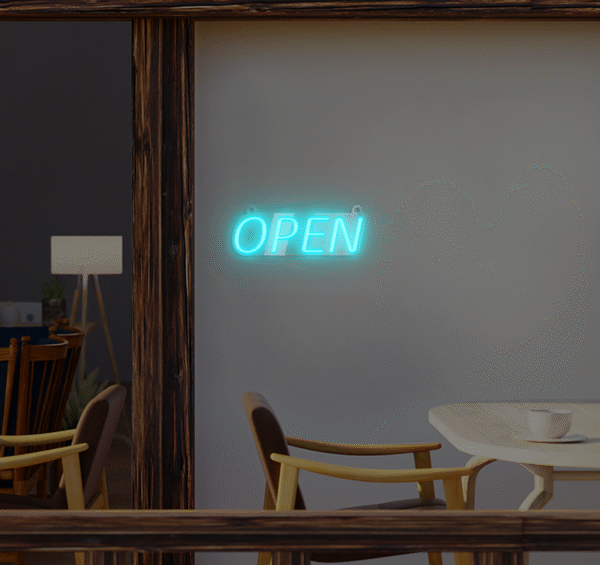 Open LED neon sign