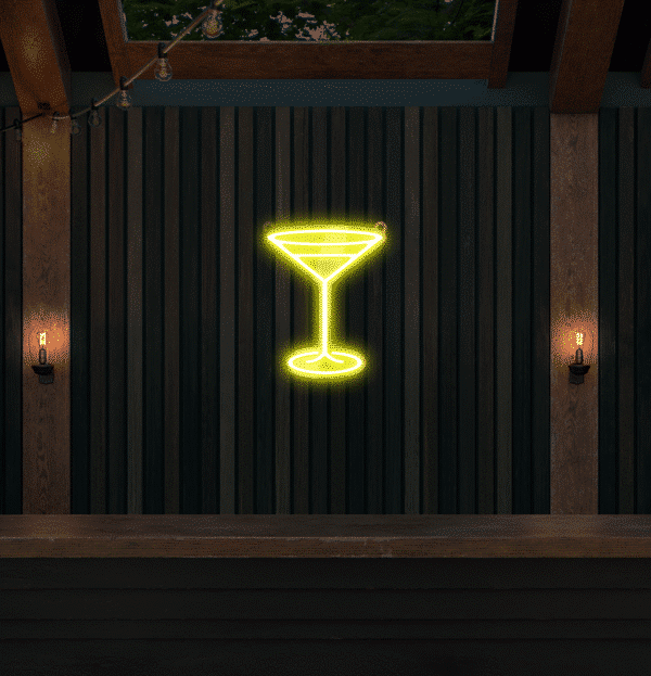 Neon LED Martini