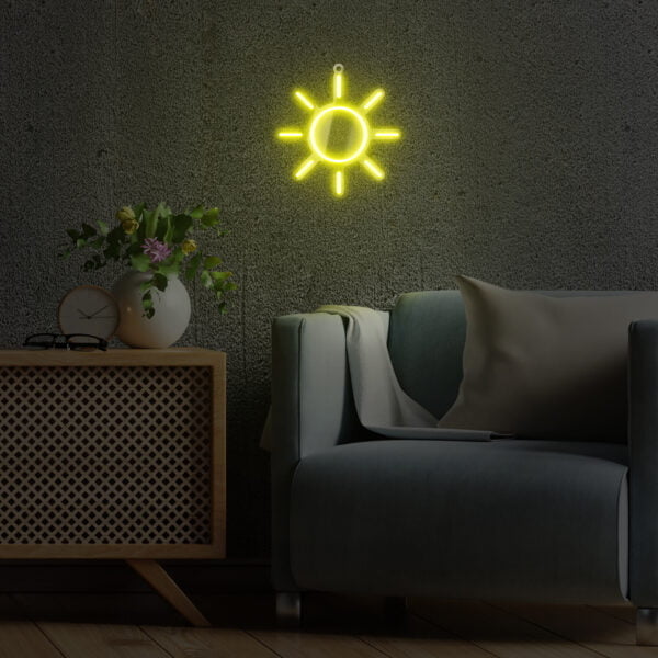 Neon LED Słońce