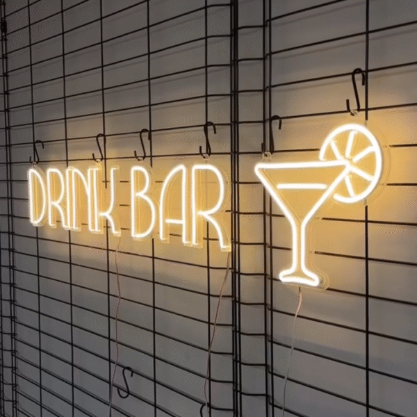Napis LED Drink Bar Kieliszek