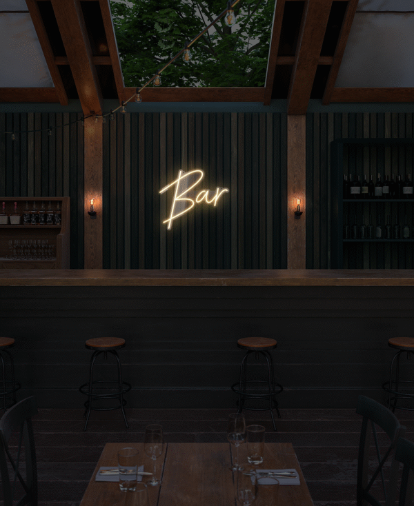 Bar LED lettering