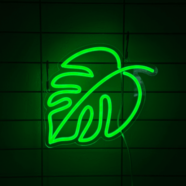 Neon LED Monstera