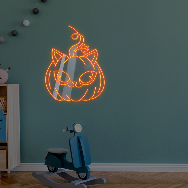 Neon LED KocioDynia Meow-O'Lantern
