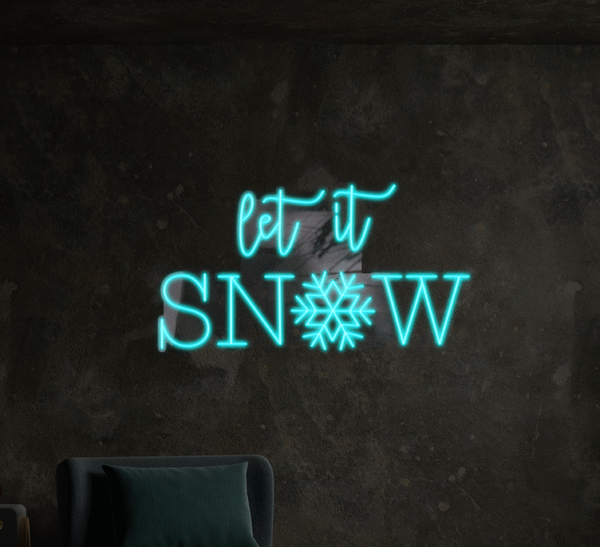 Napis LED Let It Snow