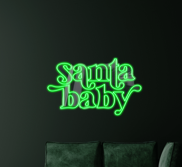 Napis LED Santa Baby