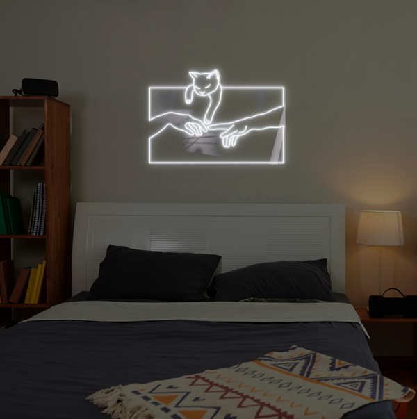 Neon LED Stworzenie Kota