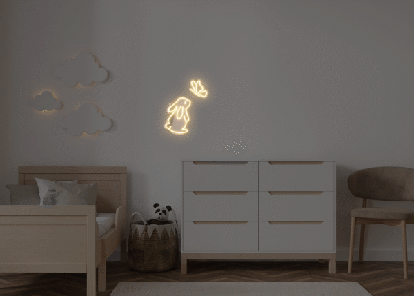Bunny Butterfly LED neon sign
