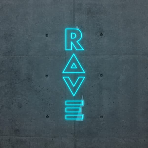 Napis LED RAVE