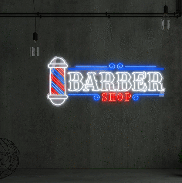 Napis LED Barber Shop V2