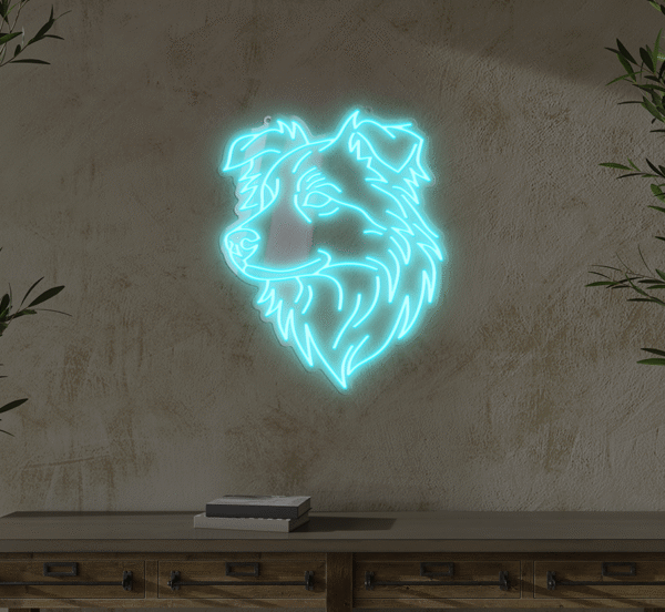 Neon LED Border Collie