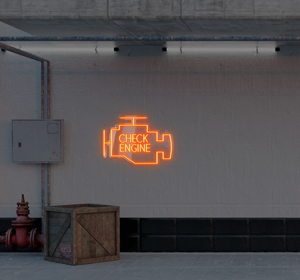 Check Engine LED lettering