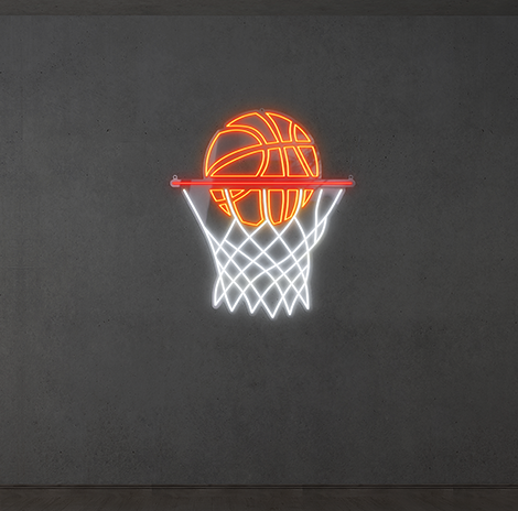 Neon LED Piłka Do Koszykówki
