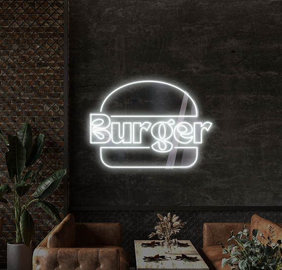 Napis LED Burger