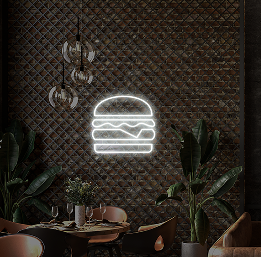 Neon LED Burger