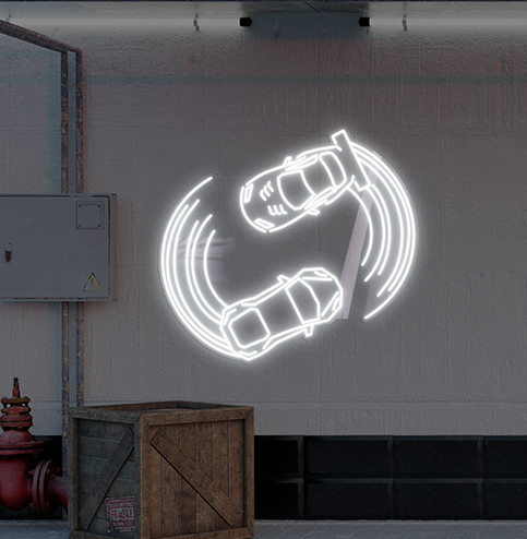 Neon LED Driftujące Auta
