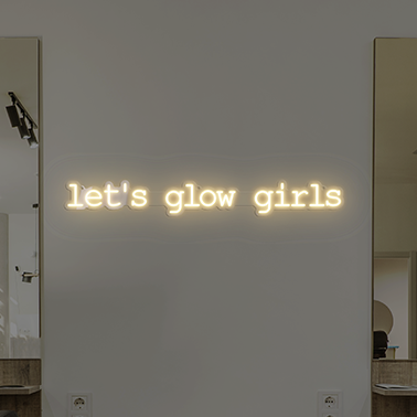 Napis LED Let's Glow Girls