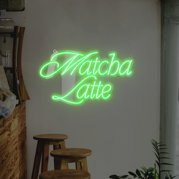 Napis LED Matcha Latte