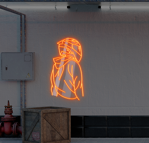 Neon LED Motocyklista