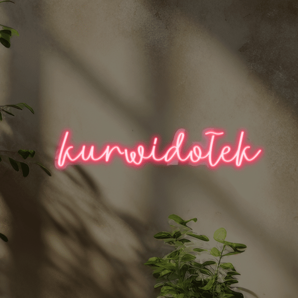 Napis LED K*RWIDOŁEK