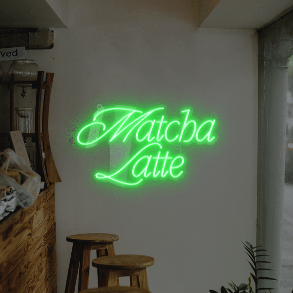 Napis LED Matcha Latte
