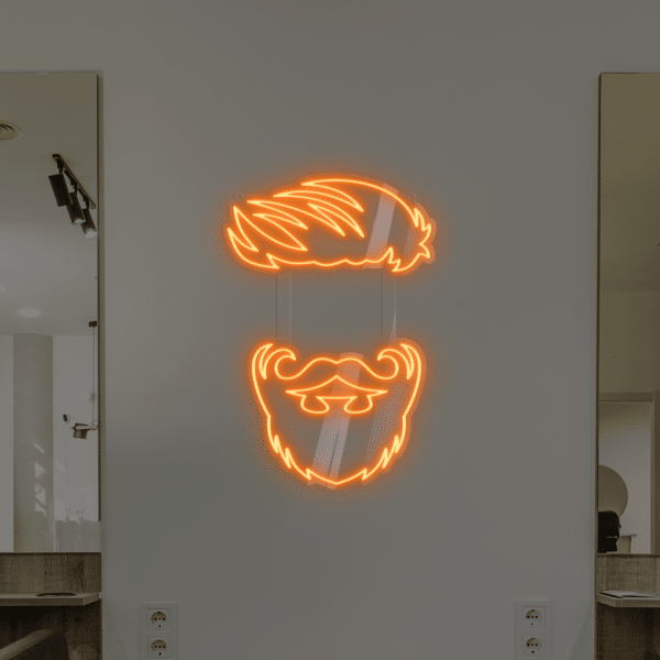 Neon LED Broda i Włosy