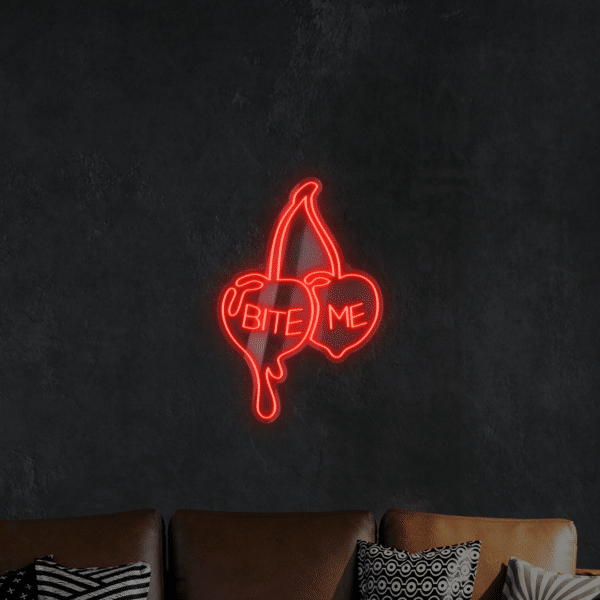 Napis LED BITE ME
