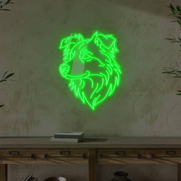 Neon LED Border Collie