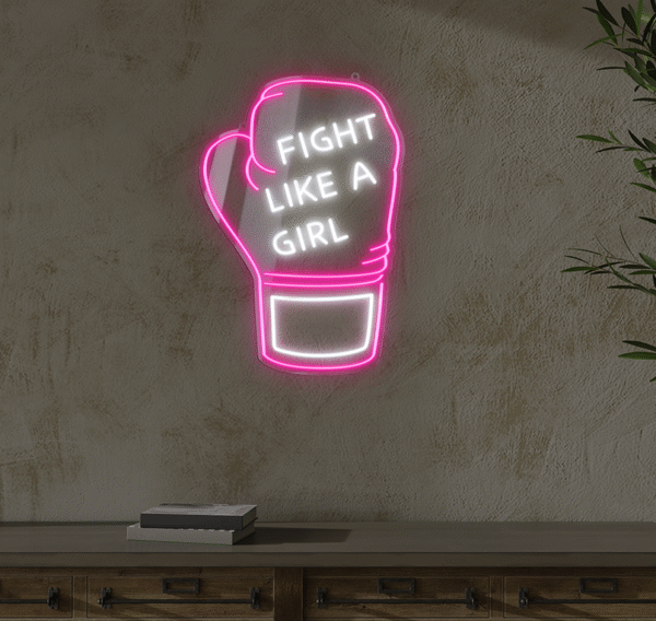 Napis LED FIGHT LIKE A GIRL