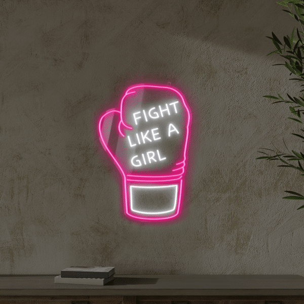 Napis LED FIGHT LIKE A GIRL