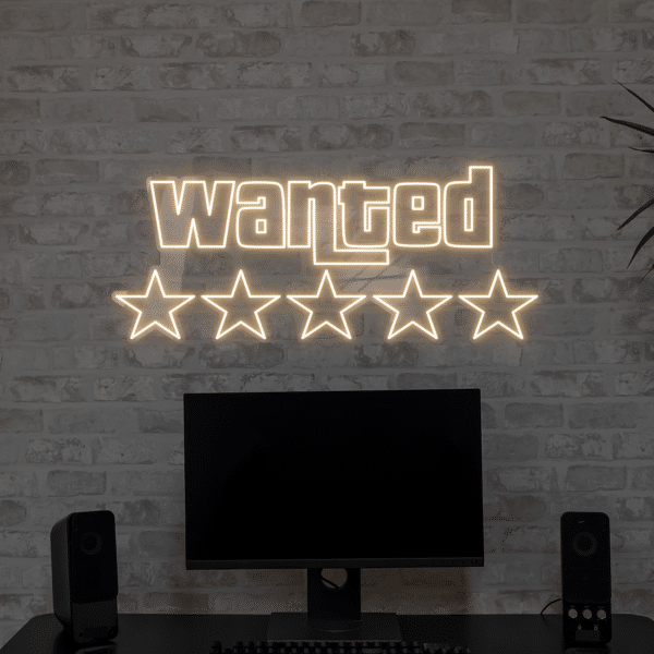 Napis LED Wanted