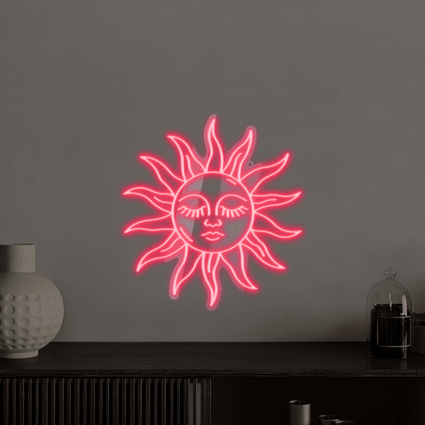 Neon LED Słońce v3