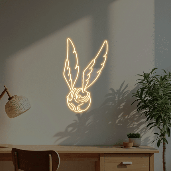 Neon LED Harry Potter Złoty Znicz