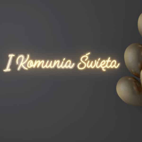Napis LED I Komunia Święta
