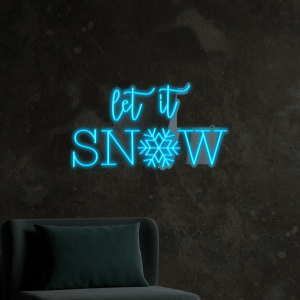 Napis LED Let It Snow