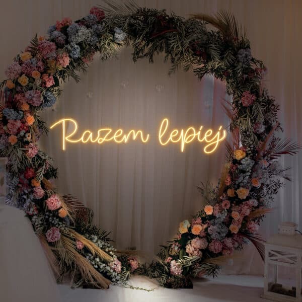 Napis LED Razem Lepiej