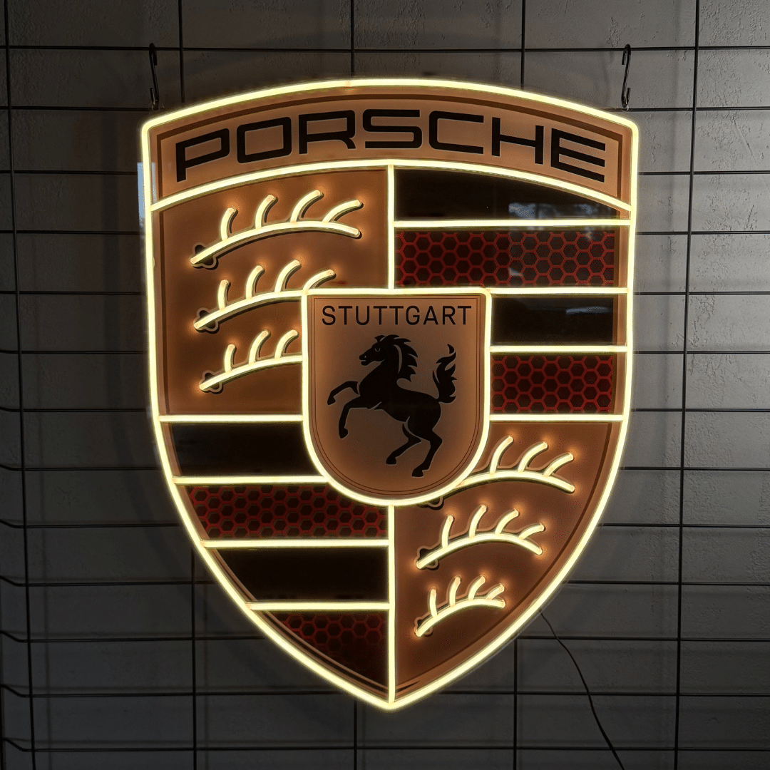 Realizacja neonu LED — Porsche