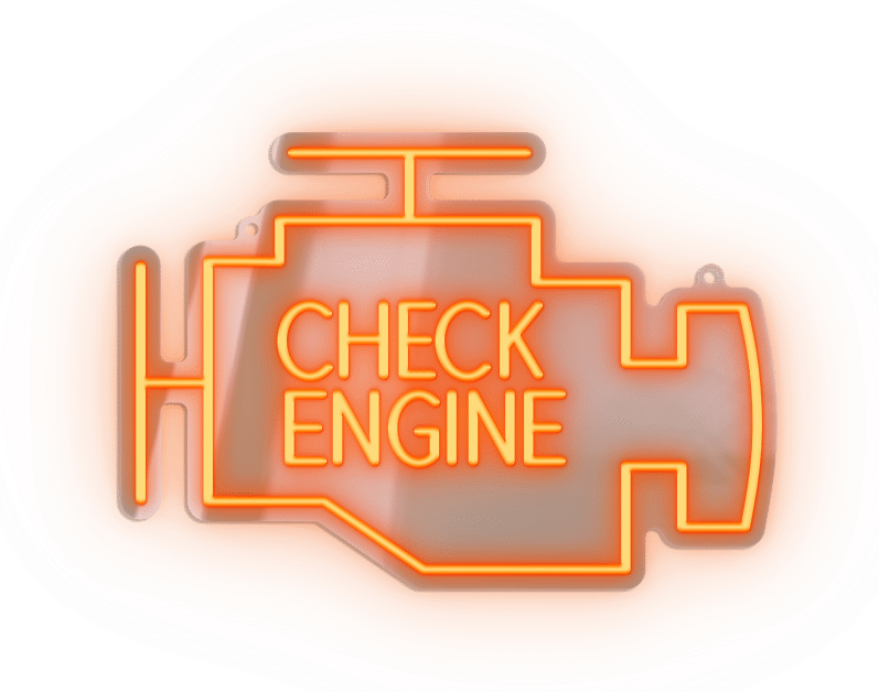 Neon LED — check engine