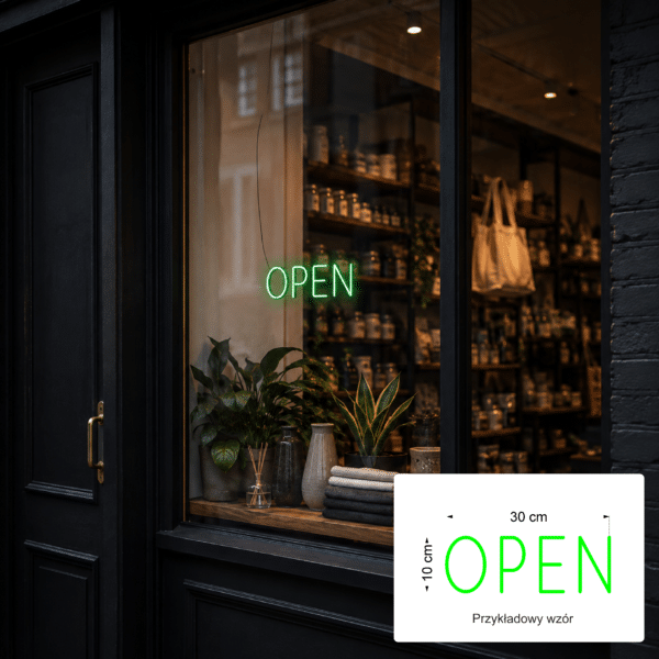 Neon na zamówienie – mały napis lub grafika do 30x10 cm