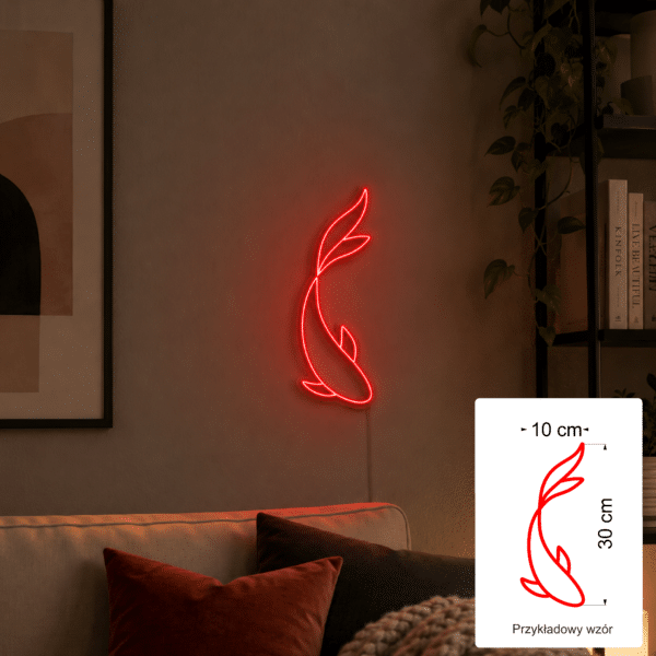 Neon LED na ścianę – na zamówienie do 30x10 cm