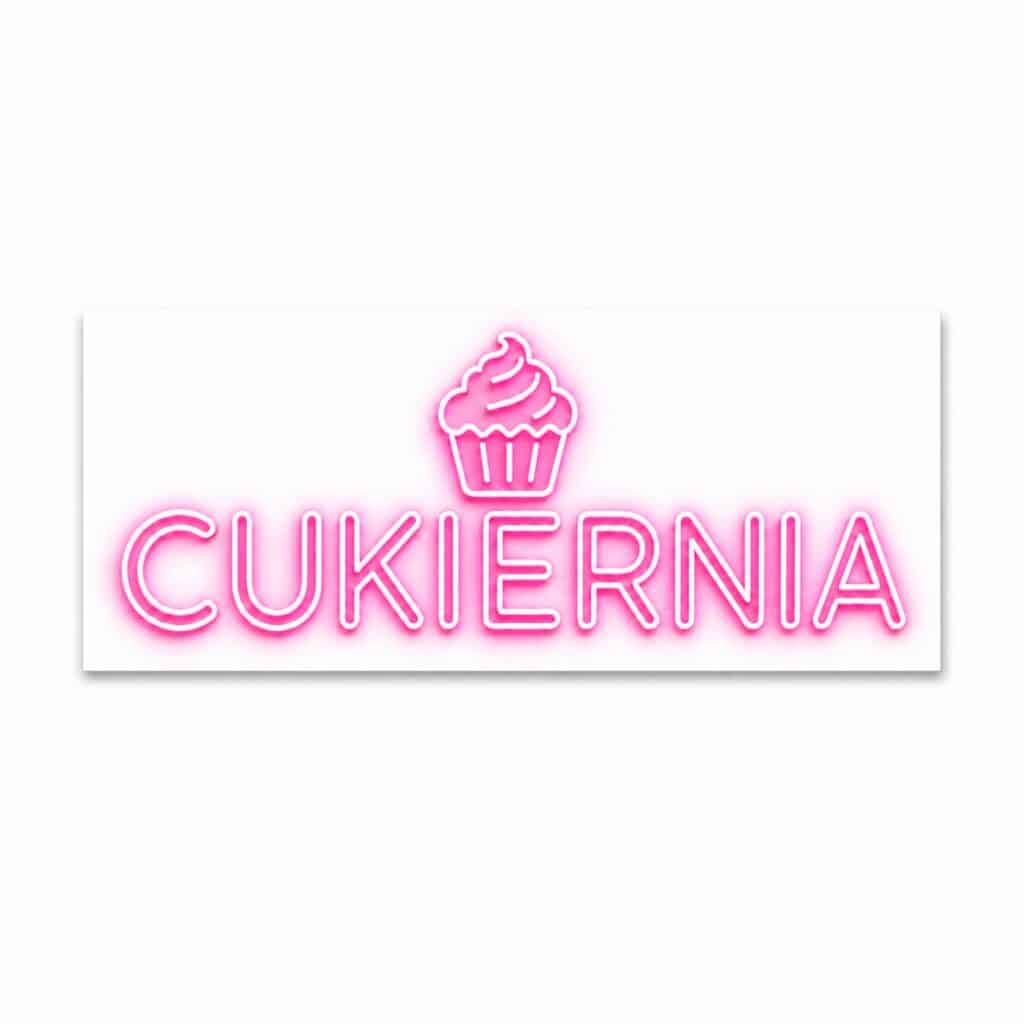 Neon zewnętrzny LED Cukiernia