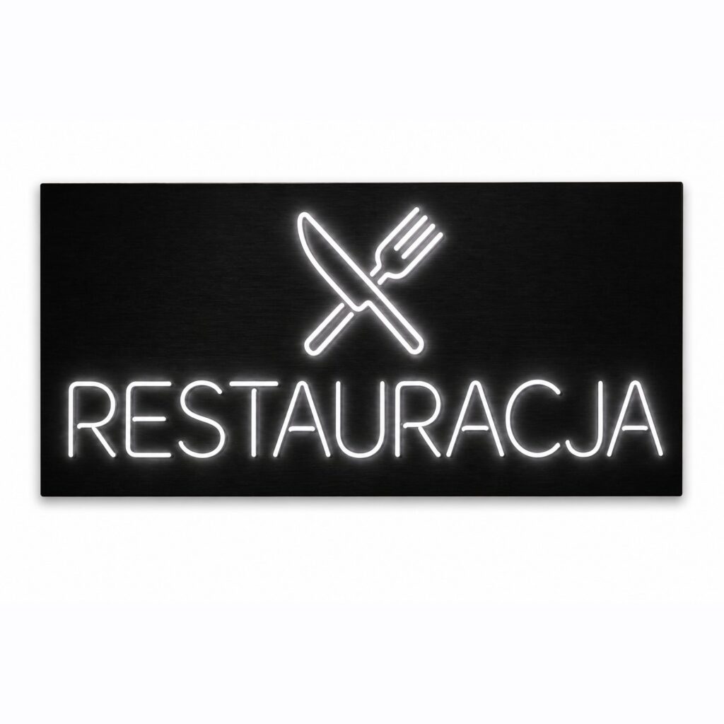 Neon zewnętrzny LED Restauracja